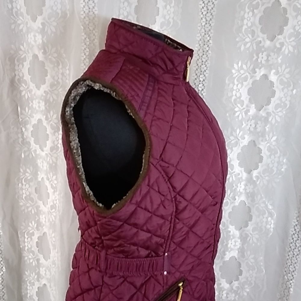 WEATHERPROOF WOMEN'S JACKET VEST SIZE S BURGUNDY AND BROWN - Picture 8 of 13
